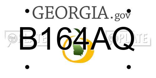 B164AQ Georgia License Plate
