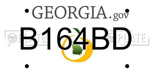 B164BD Georgia License Plate
