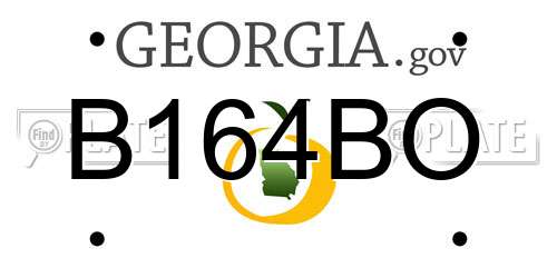 B164BO Georgia License Plate