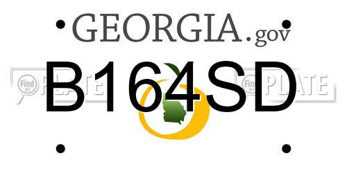 B164SD Georgia License Plate