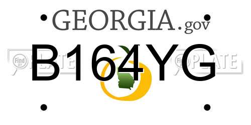 B164YG Georgia License Plate