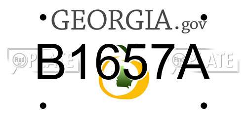 B1657A Georgia License Plate