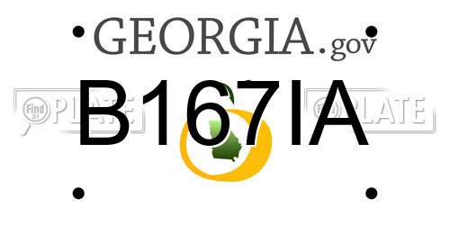 B167IA Georgia License Plate