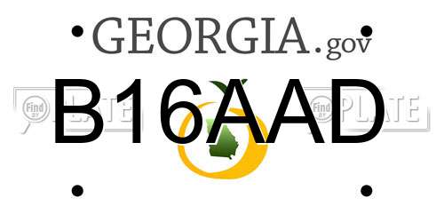 B16AAD Georgia License Plate