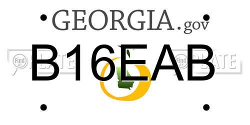 B16EAB Georgia License Plate