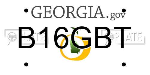 B16GBT Georgia License Plate