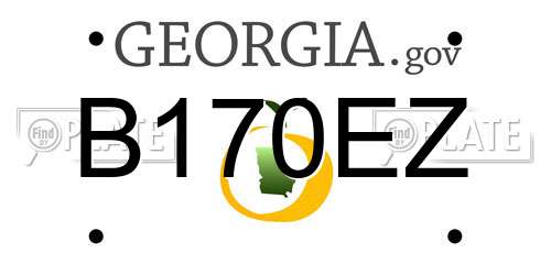 B170EZ Georgia License Plate
