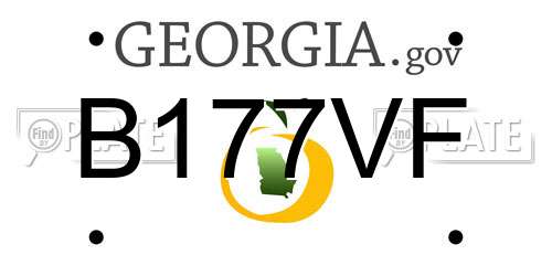 B177VF Georgia License Plate