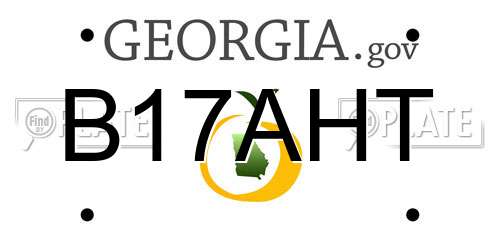 B17AHT Georgia License Plate