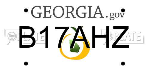 B17AHZ Georgia License Plate