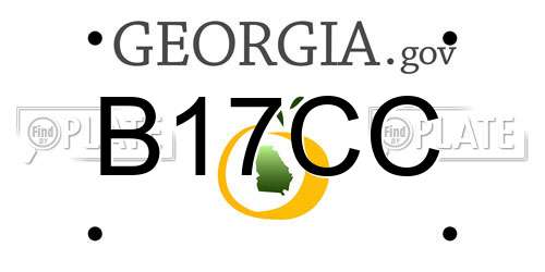 B17CC Georgia License Plate