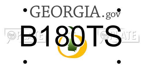 B180TS Georgia License Plate
