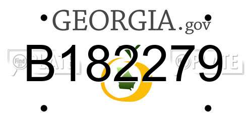 B182279 Georgia License Plate