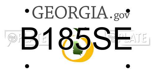 B185SE Georgia License Plate
