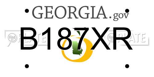 B187XR Georgia License Plate
