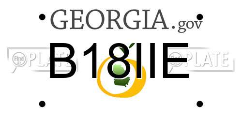 B18IIE Georgia License Plate