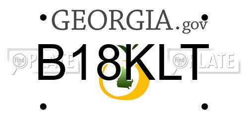 B18KLT Georgia License Plate