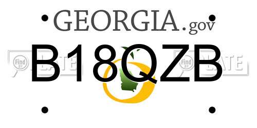 B18QZB Georgia License Plate