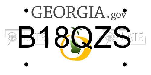 B18QZS Georgia License Plate