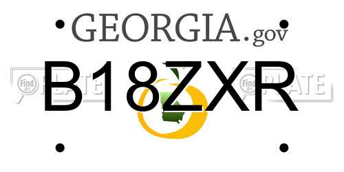 B18ZXR Georgia License Plate
