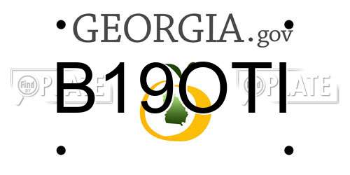 B19OTI Georgia License Plate
