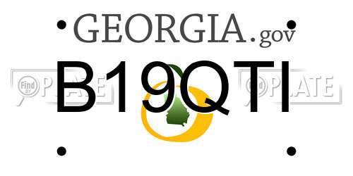 B19QTI Georgia License Plate
