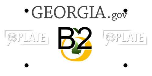 B2 Georgia License Plate