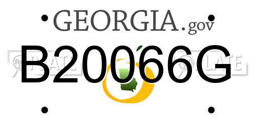 B20066G Georgia License Plate