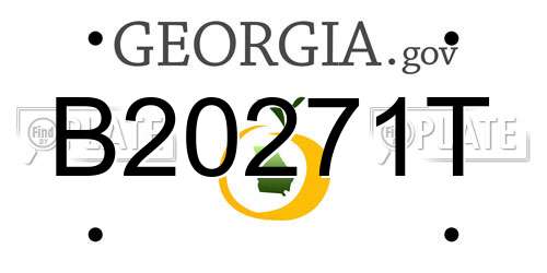 B20271T Georgia License Plate