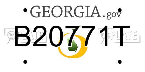 B20771T Georgia License Plate