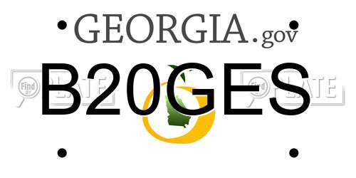 B20GES Georgia License Plate