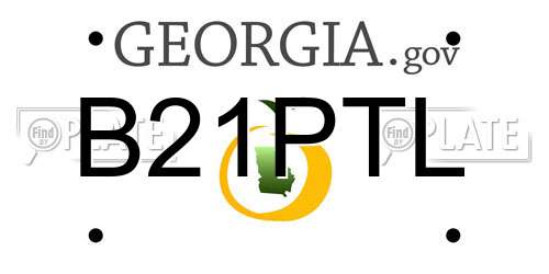 B21PTL Georgia License Plate