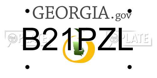 B21PZL Georgia License Plate