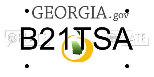 B21TSA Georgia License Plate