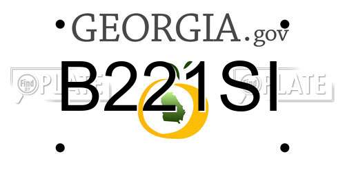 B221SI Georgia License Plate