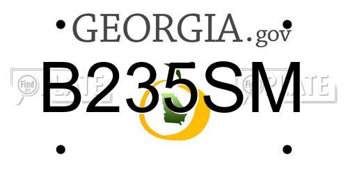 B235SM Georgia License Plate