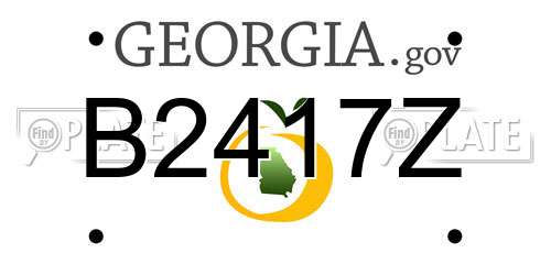 B2417Z Georgia License Plate