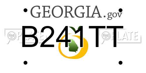 B241TT Georgia License Plate