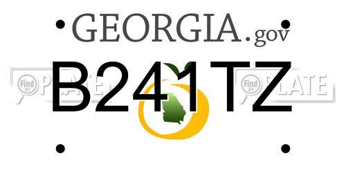 B241TZ Georgia License Plate