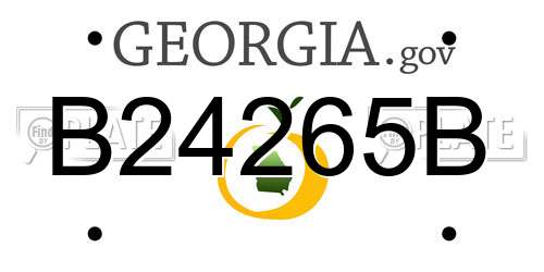 B24265B Georgia License Plate