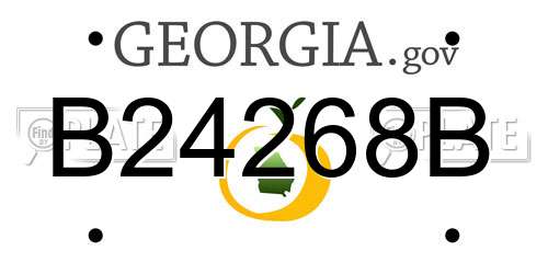 B24268B Georgia License Plate