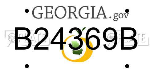 B24369B Georgia License Plate