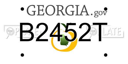 B2452T Georgia License Plate