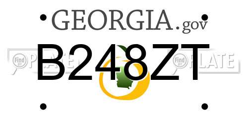 B248ZT Georgia License Plate