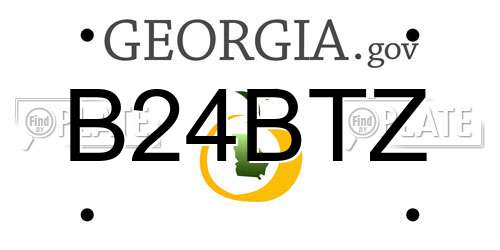 B24BTZ Georgia License Plate