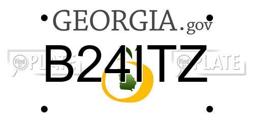 B24ITZ Georgia License Plate