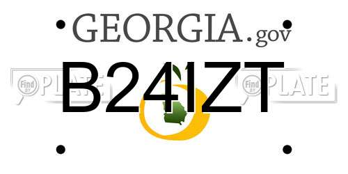 B24IZT Georgia License Plate