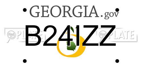 B24IZZ Georgia License Plate
