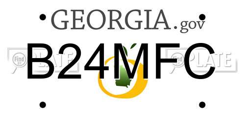 B24MFC Georgia License Plate