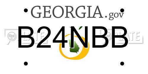 B24NBB Georgia License Plate